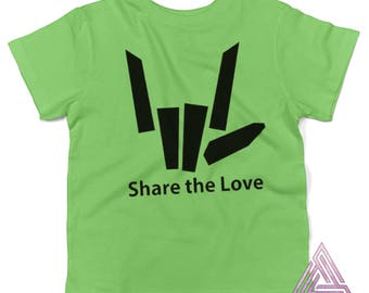 Share the Love -Design green t-shirt kids Stephen Sharer St Patricks day - Adults & Youth sizes
