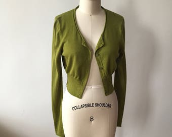 BURBERRY moss green cardigan