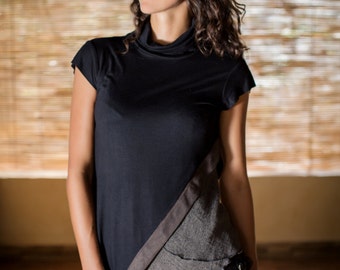 Black top / Turtleneck / Womenswear