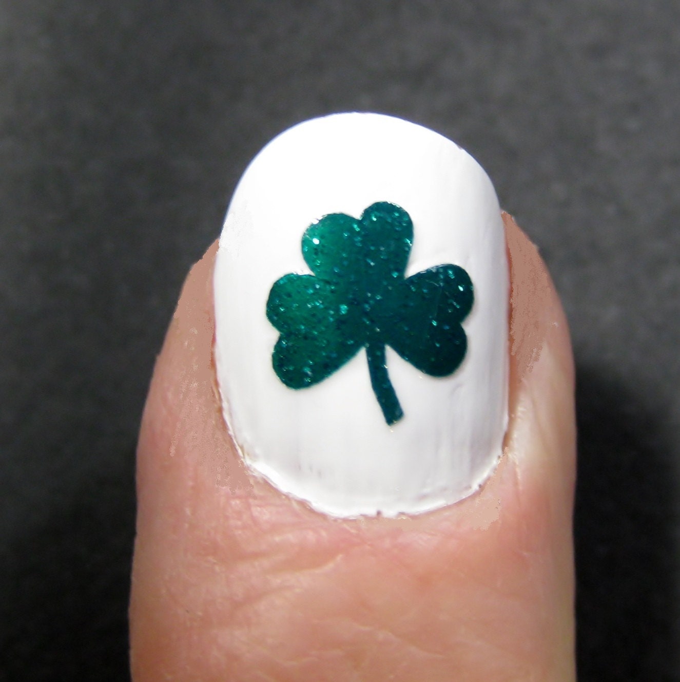Shamrock St. Patrick's Day Toe Nail / Finger Nail Art / 🔎zoom - Shamrock St. Patrick's Day Toe Nail / Finger Nail Art /