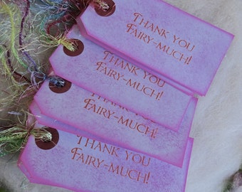 Thank You Gift Tag Small Fairytale Gift Tags, Bag Tag or Box Label, Thank You Fairy Much Birthday Wedding Party Thank You