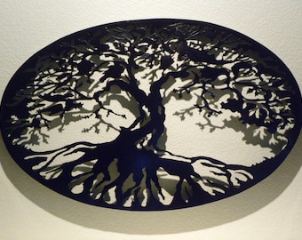 Oval Tree of Life Metal Wall Art