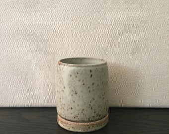 Small Planter: Buff 8-11 Clay with Matte White Glaze