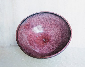 Strawberry Pink Matte Ceramic Bowl, Stoneware Soup Bowl, Handmade Pottery Mixing Bowl, Rustic Pottery, Vegetable Bowl, Stoneware Dinnerware