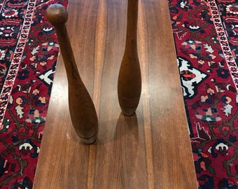 Pair of Antique Indian Clubs by Spalding 1930s Home Decor