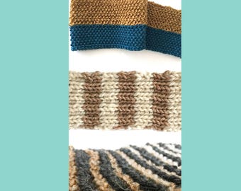 Scarf knitting patterns - 3 choices - knitting patterns - instant download