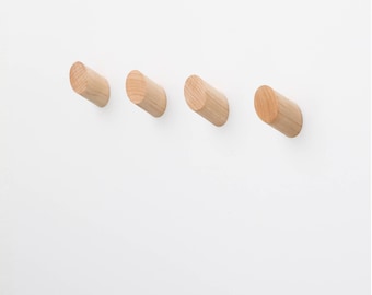 Set of 4 Maple Wall Hooks