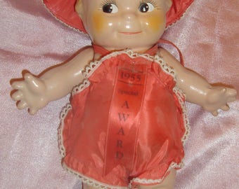 11" Composition Rose O'Neill Kewpie Doll With Original Sticker