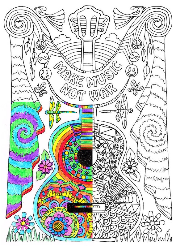 Download Coloring Page for Adults Make Music Printable coloring