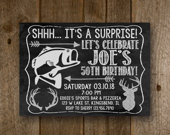 mens birthday invitation for men surprise birthday invitation printable birthday invitation for him