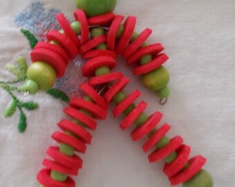 Red and green Acrobat key holder