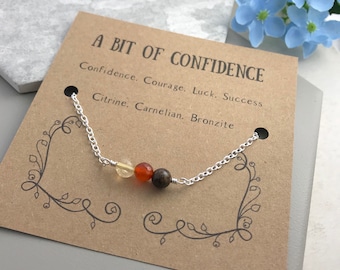 Confidence Bracelet, Gemstone Bracelet, Confidence, Courage, Luck, Success, Sentiment Bracelet