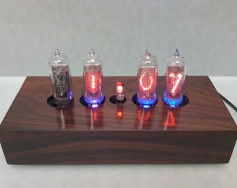 4 Digit Alarm RGB Nixie Clock, Custom Case