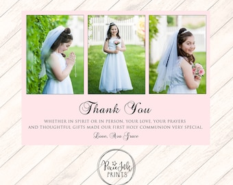 Communion Thank You Card , Communion Picture Thank You, First Holy Communion Picture Thank You, DIY Communion Printable, Communion Picture
