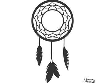 Ultimate Dream Catcher Monogram Circle SVG PNG Cricut and