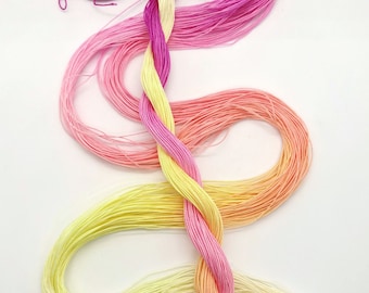 Size 30 "Peace" hand dyed thread 6 cord cordonnet tatting crochet cotton