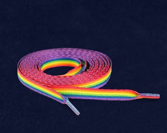 Rainbow Shoe Laces (1 Pair - Retail) (RE-SHOE-RB)