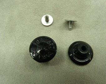 DENIM button - 17 mm - black