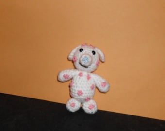Handmade Crocheted Amigurumi Misfit Elephant from Rudolph the Red Nosed Reindeer Misfit Toys 5" Tall by The Knitting Gnome.. Cute