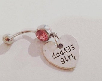 Movingsale25 % off daddys fille rose cystal et coeur piercing nombril.