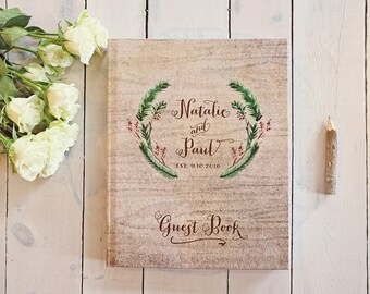 Winter Wedding Guest Book Rustic Wedding Guest Book Bridal Shower Gift for the Couple Winter Guest Book Photo Guest Book Polaroid Guest Book