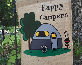 Happy Campers Custom Flag