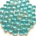 50 MINI Transparent Glass Gems - TURQUOISE/AQUA - Mosaic Supplies Floral/Candle Displays - Half Marbles/Cabochons/Glass Nuggets