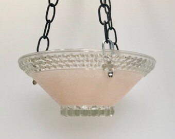 Hanging pink glass bird feeder, garden art bird bath, hanging bird feeder, pink bird feeder, bird feeder glass, garden art glass,