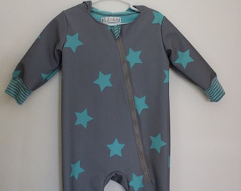 Softshellanzug Grey Turquoise Stars