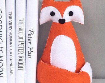 Fox bookends, childrens bookends, fox decor, nursery room decor, Kids room decor, book shelf decor, for book lovers, book ends, fox