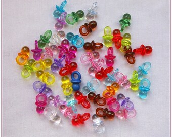 Pacifier pacifier Binky totote acrylic transparent 1 x charm