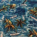 54" Wide Vintage, Retro Hawaiian Print Fabric, Classic Palm Trees, Coconuts, Sailboats, Waves - 3.25 yards in Two Pieces, Sarong