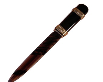 Letter opener made of natural obsidian | office supply | desk accessory