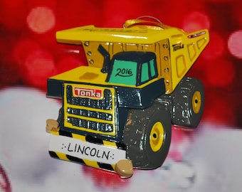 Tonka Dump Truck Personalized Christmas Ornament