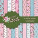 Rose digital paper, Flower digital paper, Pink digital paper, Sky blue digital paper, Rose printable, commercial use, rose digital
