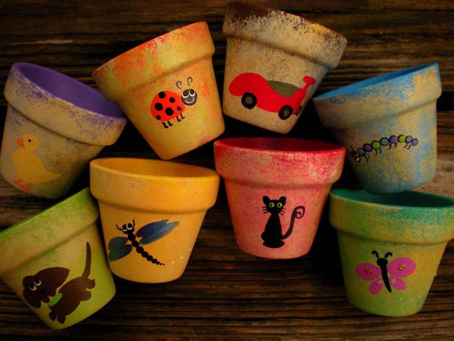 Small Flower Pots Hand Painted Pots Kids Party Favors   Il Fullxfull.483411598 N9xi 