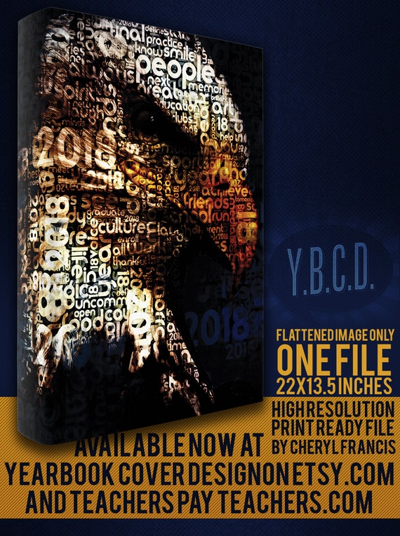 Yearbook Cover Design Eagle Typography Portrait 2018