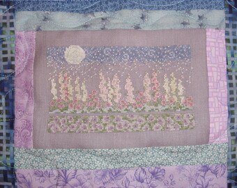 Moonlight Garden Flowers Cross Stitch Pattern