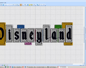 Custom "DISNEYLAND" iron on embroidery patch