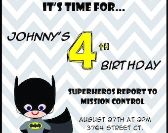 Batman Birthday Invitation