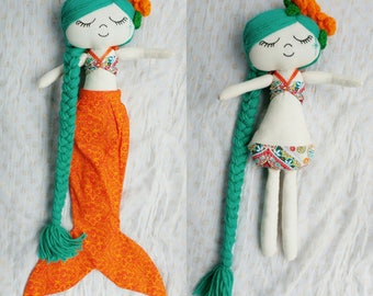 Mermaid doll/Mermaid doll with detachable tail
