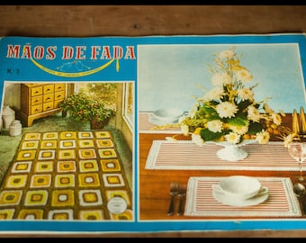 Maos Fada number 1 to 5 lavores magazine, journal, magazine, Portuguese craft magazine, crochet, knitting, doily, patchwork, vintage