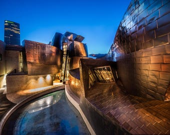 Guggenheim Museum Bilbao. España, Spain. Romantic print, home decor