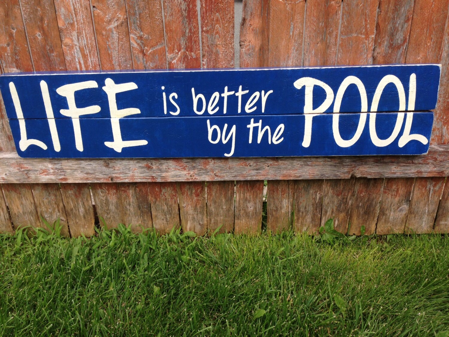 Outdoor Pool Sign Wood Life Is Better By The Pool