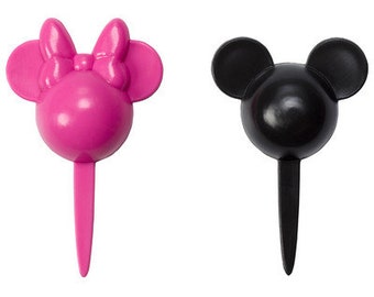 MICKEY & MINNIE Cupcake Picks