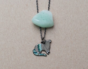 River Otter Necklace | Enamel Jewelry