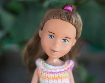 Cora from Grapevine Girls ( Bratz makeunder repaint change ooak art dolls with handmade knit doll clothes) Hug a doll, Hug a tree!