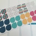 Navy, Teal, Orange, Hot Pink Planner Stickers - Teardrops