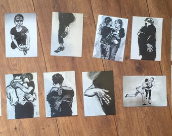 11 greeting cards/11 art post cards 15 Euro