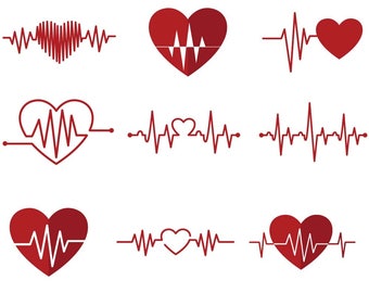 Download Heart ekg | Etsy